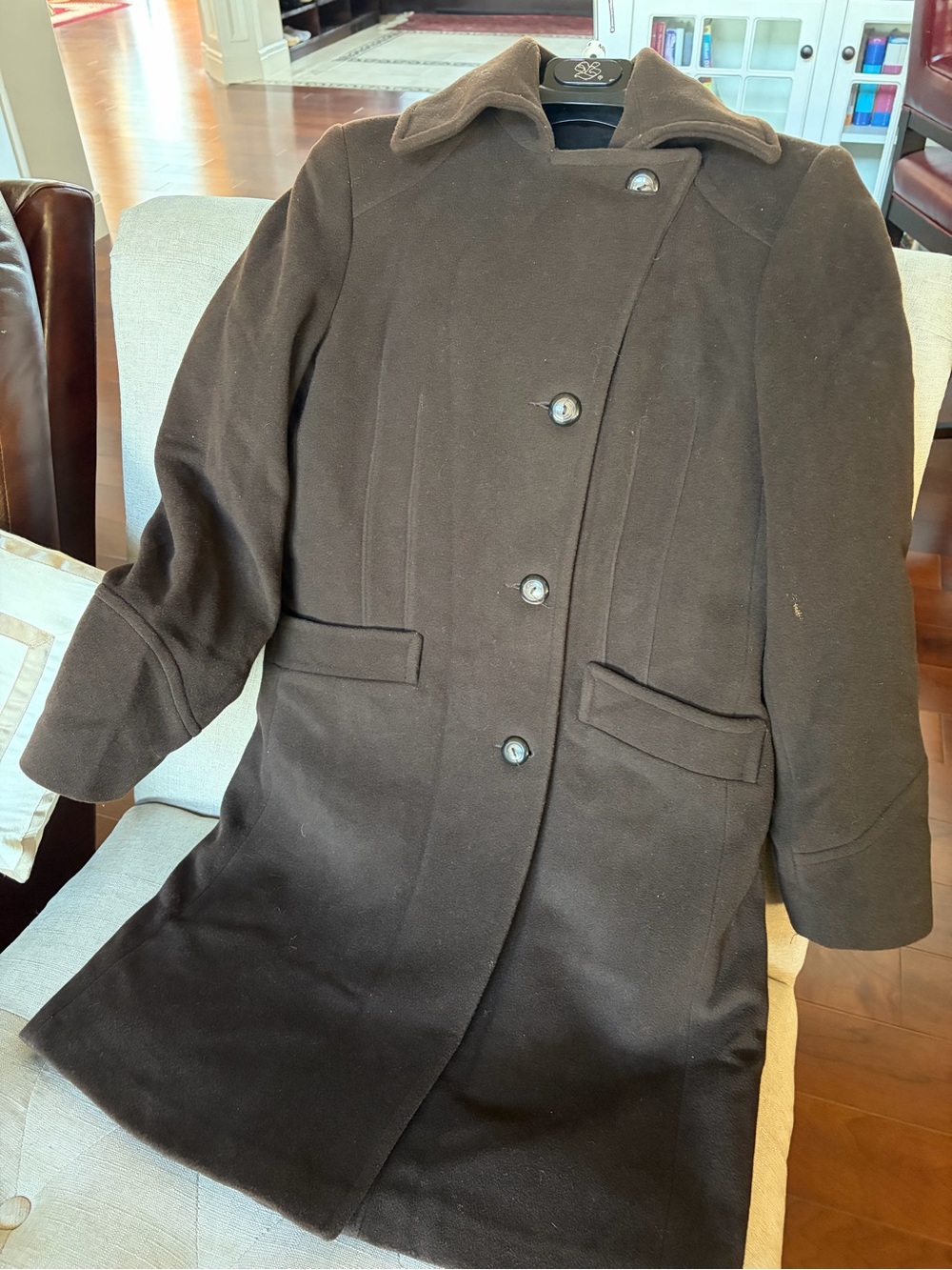 Classic Women's Brown Wool Blend Coat - Elegant Winter Outerwear